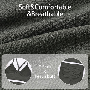 Conjuntos de sujetador y bragas de alta calidad, Conjunto de sujetador sin costuras para Yoga deportivos y pantalones cortos, traje de ropa deportiva, conjunto de sujetador de talla grande, Fitness, Bodyshort para mujer - Product Image 2