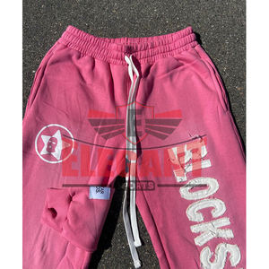 CHÁNDAL PANTALONES acampanados Chándales bordados desgastados para hombres chándal pantalones de chándal acampanados y conjuntos de sudaderas con capucha chándales personalizados - Product Image 5