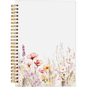 Cuaderno Cristiano, Regalo <span class=keywords><strong>de</strong></span> Arte Cristiano, Diario, Diario <span class=keywords><strong>de</strong></span> Oración para Mujer, Registro Bíblico, Cuaderno con Patrón Floral Impreso, Cuaderno Espiral - Product Image 1