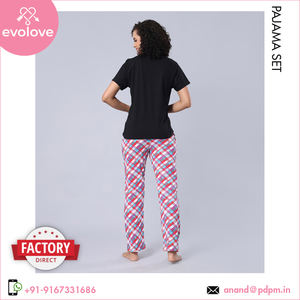 Conjunto de pijama de 2 piezas de calidad superior para mujer de algodón 100% de fabricante profesional, vestido verde de media noche de verano para primavera - Product Image 6