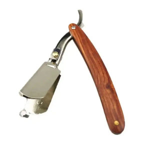 Maquinilla de afeitar con mango de madera, uso para hombres, maquinilla de afeitar - Product Image 4