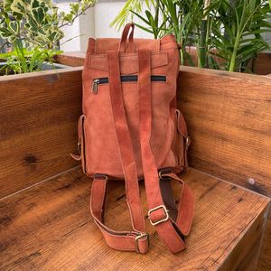 Large Capacity Suede Leather <b>Backpacks</b> <b>for</b> Men & <b>Women</b> School Bags Vintage Drawstring Daypack High Quality <b>Laptop</b> <b>Backpack</b> Bags - Product Image 4