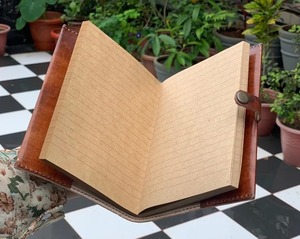 Diario Espiral A5 de Cuero Sun Moon, Organizador Personalizable, Costura con Hilo, Encuadernación con Grapas, Páginas con Forro, Empaque de Caja de Regalo de Calidad - Product Image 2