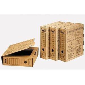 Paper & Media Archive <b>Box</b> DIN A4 8 X 33 X 29 cm Corrugated Cardboard Brown BENE - Product Image 1