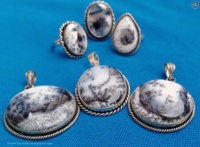 Bagues sculptées en opale dendritique naturelle authentique de haute qualité, bijoux en cristal étanches, vente en gros, idéales pour offrir