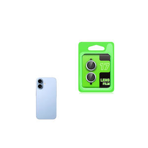 Protecteur d'objectif d'appareil photo en verre trempé premium bleu clair pour iPhone 17 CL-07 - Product Image 1