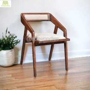 เก้าอี้รับประทานอาหารทำจากไม้ธรรมชาติดีไซน์ทันสมัยสำหรับร้านอาหารคาเฟ่บาร์โรงแรมพร้อมฐานไม้โซฟาบูธสไตล์โบราณ - Product Image 6