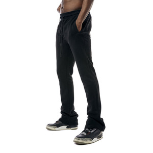 กางเกงวอร์มทรงขาบานสีเทาชาร์โคลคุณภาพสูงสำหรับผู้ชาย สไตล์ลำลอง ผ้าฟลีซ 290 GSM เอวกลาง น้ำหนักปานกลาง ทรงสลิมแบบซ้อนทับ - Product Image 2