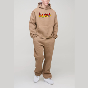 Custom Made <b>Men's</b> 100% Cotton High Quality <b>Pullover</b> Tracksuit Breathable Streetwear with Logo Printing OEM Size XL for Winter - Product Image 1