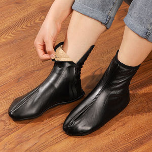 Chaussettes en cuir en gros OEM, logo personnalisé, cuir souple respirant, confort idéal pour l'équitation, le travail en extérieur et la sécurité au travail - Product Image 2