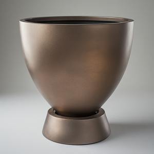 Jardinière décorative rustique en fer avec finition or/nickel, taille et forme personnalisables, conçue pour la décoration de jardin naturel et de ferme. - Product Image 3