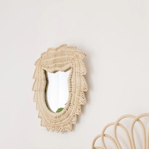 Espejo de pared de ratán rústico para interiores con diseño de León, artículos calientes para decoración de habitación de bebé - Product Image 3