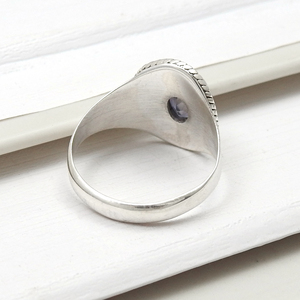 Natural Iolite Gemstone <b>Rings</b> Women's Fine Fashionable Handmade Jewelry Personalized <b>Statement</b> <b>Rings</b> at Lowest Wholesale Prices - Product Image 4