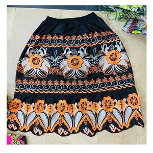 Jupes polynésiennes personnalisées de haute qualité pour femmes en coton respirant Pacific Island Style décontracté robe de bal avec broderie - Product Image 1