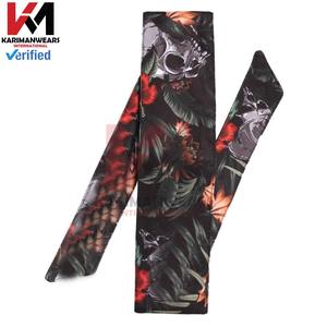 Tropical Skull Design Breathable Adjustable Sweat Wicking Head Wrap Paintball Outdoor <b>Sports</b> Skull Print <b>Headband</b> Accessory - Product Image 2