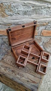 Bijoux cadeaux artisanaux en bois massif de haute qualité et boîte à cosmétiques multifonctionnelle polie pour la décoration de Noël - Product Image 4