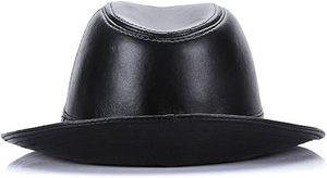 Sombrero Vaquero Occidental de Cuero Vacuno Transpirable de Primera Calidad Personalizado para Uso Casual de Viaje Unisex, Sombreros de Cuero Negro Flexible - Product Image 2