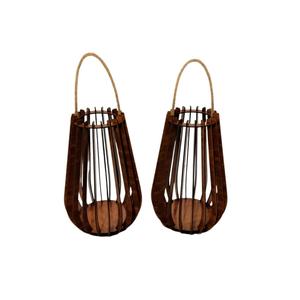 Portacandele, candelabro, appesa decorativa in legno 2'
