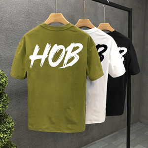 Custom 100% Cotton Men's T-Shirt Heavyweight 240gsm Oversized Printed Embroidered Plain Tee Available in Plus Size - Product Image 2