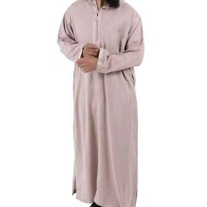 Musulman arabe Dubaï hommes Robe Thobe Thawb Moyen-Orient col montant brodé Robe Dubaï Inde islamique Thobe pour hommes - Product Image 1