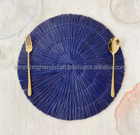 Mavi dekoratif Placemats 38cm 3 renkler | Mutfak için yemek dekor Placemat | Çok işlev asılı dekoratif Placemats