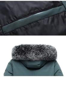 Chaqueta Acolchada Informal para Hombre, Ajuste Holgado, Transpirable, de Secado Rápido, para Invierno, con Logotipo Frontal, Grosor Estándar - Product Image 6