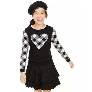 Maglione Familiare Charter Club Taglia Grande Bianco per Ragazze con Design a Quadri Buffalo - Product Image 1