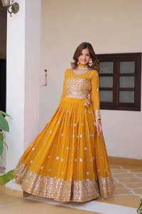Designer Winter Wedding & Party Wear Lehenga Choli and Dupatta with Faux <b>Fur</b> - Product Image 5