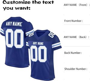 Camisetas de fútbol americano con estampado de sublimación de poliéster, camisetas de fútbol americano con cuello en V personalizadas baratas - Product Image 5