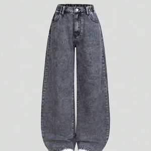 Pantalon droit ample à taille mi-haute en coton 100% respirant à séchage rapide avec boutons pour femmes Rixo Enterprises - Product Image 5