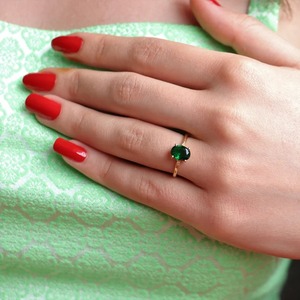 Bague de Fiançailles et d'Anniversaire Vintage en Argent avec Ailes en Zircon, Sertie de Zircons Brillants Créés en Laboratoire - Product Image 4