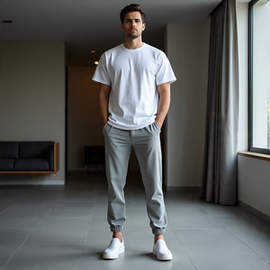 Ropa deportiva para hombre, camisetas holgadas, chándal con hombros caídos, chándal transpirable a prueba de viento para correr, camisetas Cargo para niños, pantalones de chándal - Product Image 3