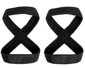 สายรัดข้อมือผ้าฝ้ายปรับได้8รูปพร้อมโลโก้สำหรับยกน้ำหนักยิมฝึกความแข็งแรง - Product Image 2