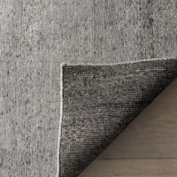 OEM Private Label Natürliche Graue Wolle Handgewebter Schlingenflor Silber Karierter Rechteckiger Handgewebter Gebetsteppich Wendbar Rutschfest Dick