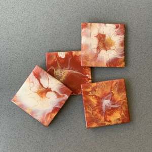 Posavasos de resina de estilo europeo ecológicos únicos, diseño Chapado en Color Premium personalizable para restaurantes planos, hoteles, cenas - Product Image 1