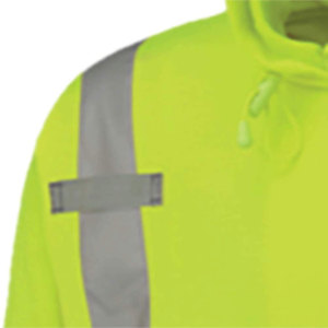 Sudadera CON CAPUCHA DE SEGURIDAD reflectante amarilla/verde de alta visibilidad Sudadera con capucha de alta visibilidad Chaqueta con cuello levantado Cremallera Construcción de invierno hecha - Product Image 3