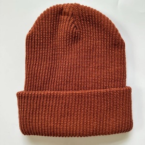 Gorro cálido de invierno Unisex, gorro corto Retro azul marino, gorros de punto con borde enrollable, gorro de Color sólido, puños marineros, mezcla de lana hecha - Product Image 4