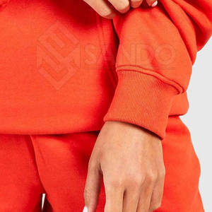 Ensemble de sweat à capuche pour femmes surdimensionné de couleur unie Design personnalisé extérieur décontracté hauts sweat à capuche respirant pour l'hiver - Product Image 6