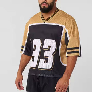 Maillot de rugby américain unisexe de haute qualité, imprimé, respirant, en maille, anti-bactérien, pour équipe sportive, personnalisable OEM - Product Image 5
