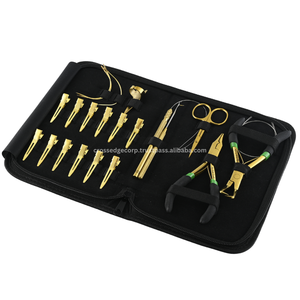 Kit d'outils d'extension de cheveux avec logo personnalisé pince à sertir microbilles coupe-fil mini ciseaux pinces de sectionnement sac en acier inoxydable - Product Image 1