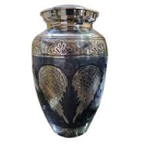 Lujosa urna de cremación de latón con características personalizables Acabado brillante para un digno Memorial Latón Suministros funerarios Urnas - Product Image 1