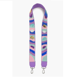 Sangles de guitare brodées à la main avec des perles multi-designs et un design de sac à main en forme d'étoile, faites à la main - Product Image 1