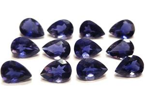 Poire naturelle iolite 4x6mm Coupe à facettes-Coupe poire iolite lâche - Product Image 5