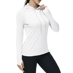 Wholesales Women's <b>Sun</b> Protection Hoodie UPF 50+ Rash Guard Long Sleeve Lightweight Quick Dry UV <b>Shirts</b> for Hiking Fishing - Product Image 1