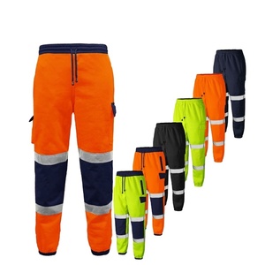 Hi Vis Trousers Work Wear Safety Trousers PU Coated Fleece Jogger Pant Safety Reflective Trousers Fleece - Product Image 1