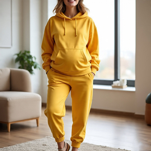 Sweat à capuche et pantalon de survêtement pour femmes Survêtement de maternité pour femmes Grossesse Allaitement Jogging zippé Survêtement pour femmes - Product Image 1