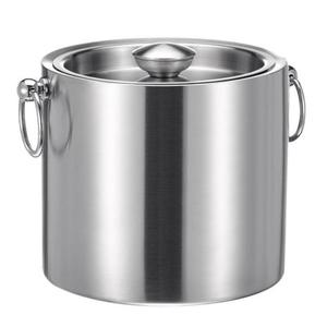 Seau à glace classique en acier inoxydable pour refroidir le vin avec un design à double paroi et des pinces idéales pour accueillir avec style - Product Image 2