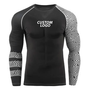 Rashguard de MMA con Protección Solar, Cómodo, Súper Elástico, con Logotipo Personalizado, Ropa Deportiva de Secado Rápido, Manga Larga, Poliéster/Spandex/Nailon - Product Image 1