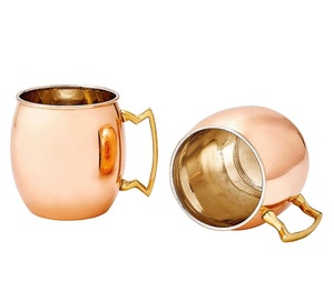 Divris Tasse à Moscow Mule 100% Cuivre Pur avec Poignée, Design Classique Écologique, Option Logo Personnalisé, Origine Ontario, Vente en Gros - Product Image 2