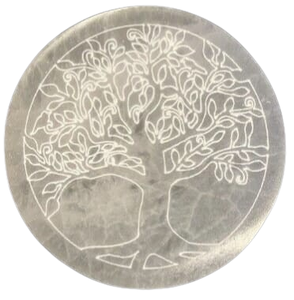 Posavasos pulidos de árbol de la vida de selenita de la mejor calidad, posavasos de limpieza de cristales curativos de ágata, amor por el crecimiento espiritual - Product Image 1